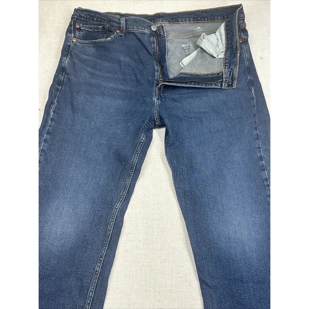Levi's‎ 505 Jeans Mens 38x32 Blue Medium Wash Denim Regular Fit Stretch Straight